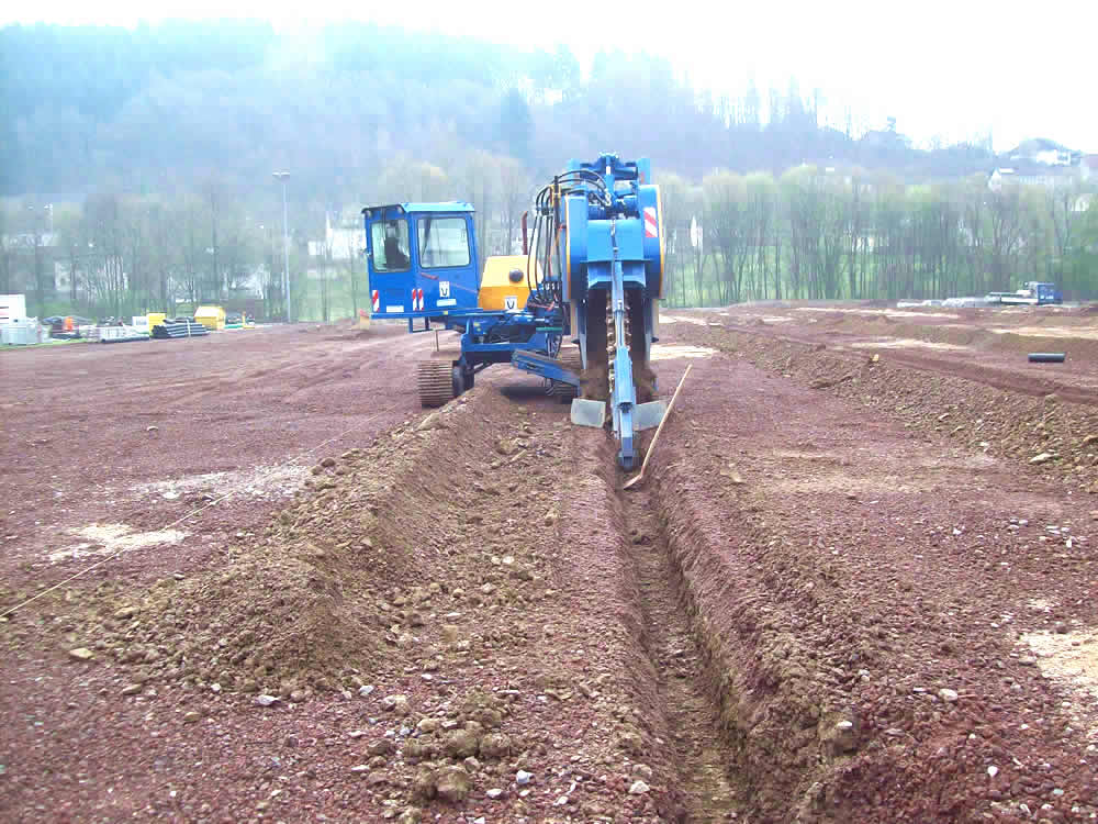 Glasfaserverlegung im Tiefbau